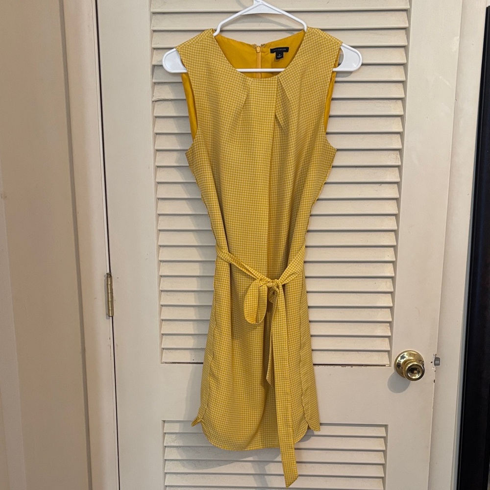 Ann Taylor Mustard Yellow Midi Dress